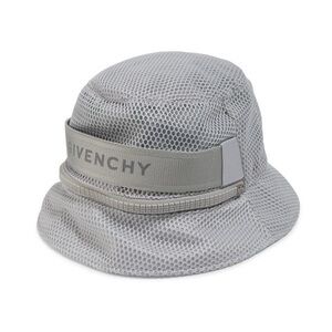 Givenchy Gray Logo Mesh Bucket Hat